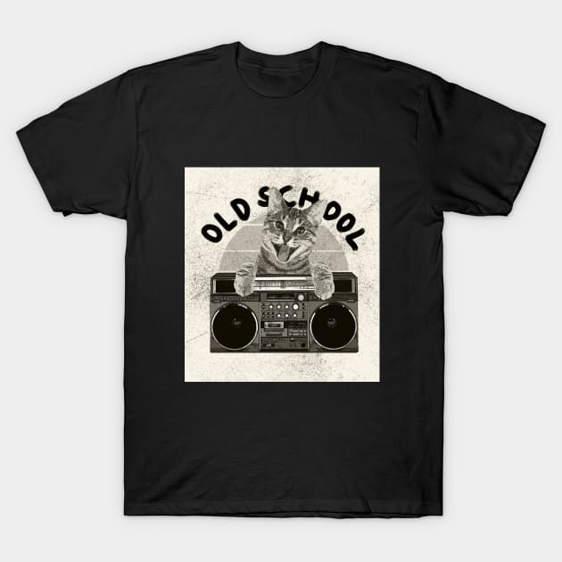 Old School Cat T-Shirt by meilyanadl